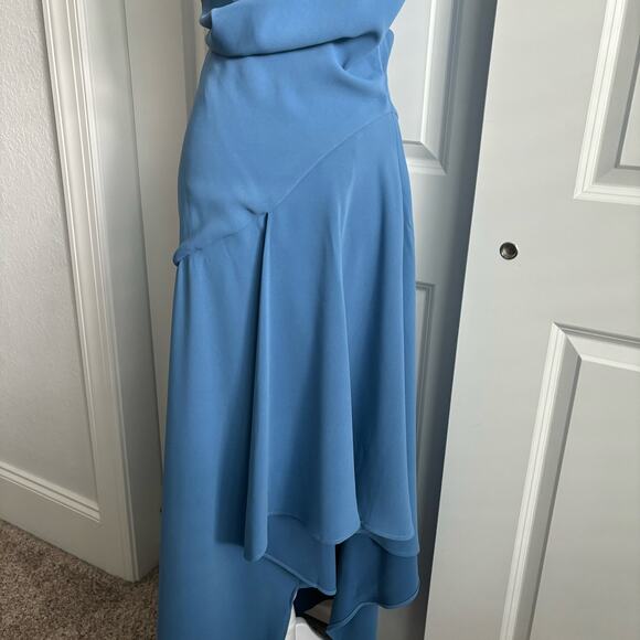 Elliatt Sky Blue Asymmetrical Mini Dress - Picture 5 of 15